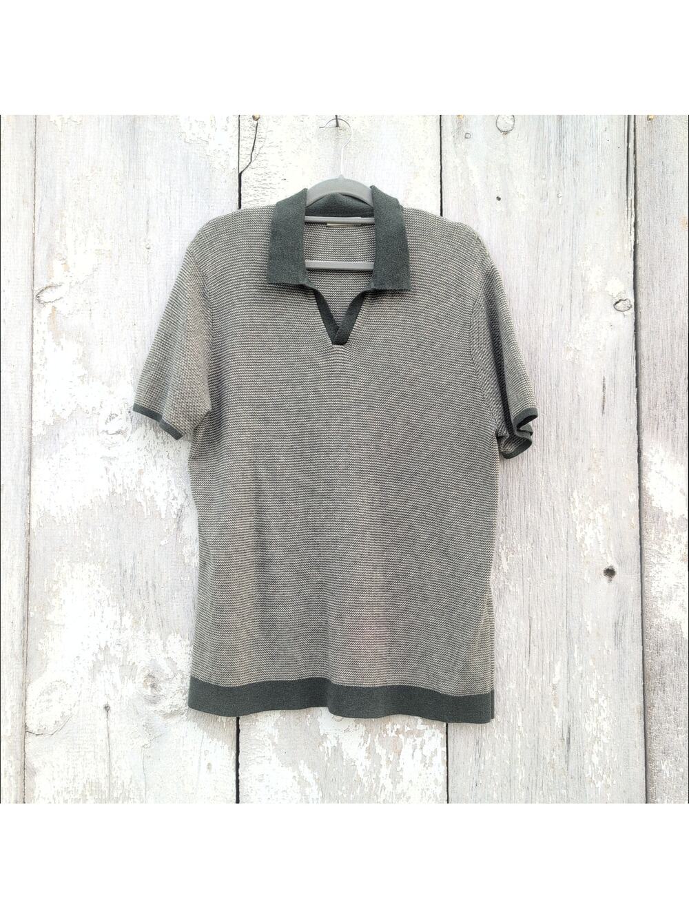 Marine Layer Liam Sweater Polo Merino Wool Blend Men's Large